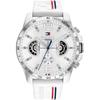 Tommy Hilfiger Tucker Weiße Zifferblatt Weiße Silikonarmband Herren Quarz Uhr 1710676