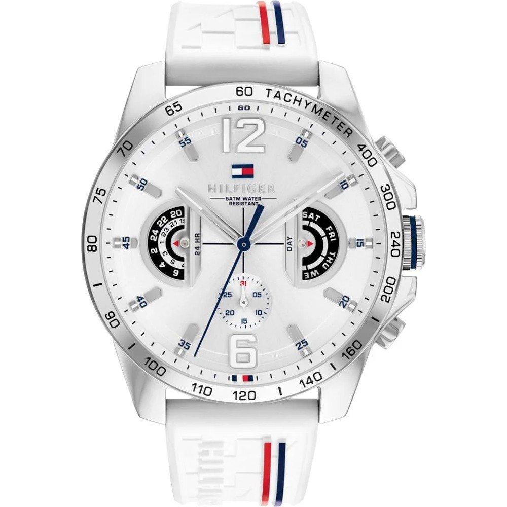 Tommy Hilfiger Tucker Weiße Zifferblatt Weiße Silikonarmband Herren Quarz Uhr 1710676