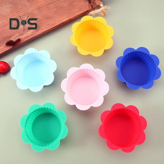 10/20 Τεμάχια Φόρμες Σιλικόνης για Ψήσιμο Πυκνωμένες Αντικολλητικές Φόρμες για Μάφιν Τάρτες με Ακανόνιστα Σχήματα Ασφαλείς για Φούρνο/Κατάψυξη/Πλυντήριο Πιάτων Σκεύη Ψησίματος για Κρέμα Πουτίγκα