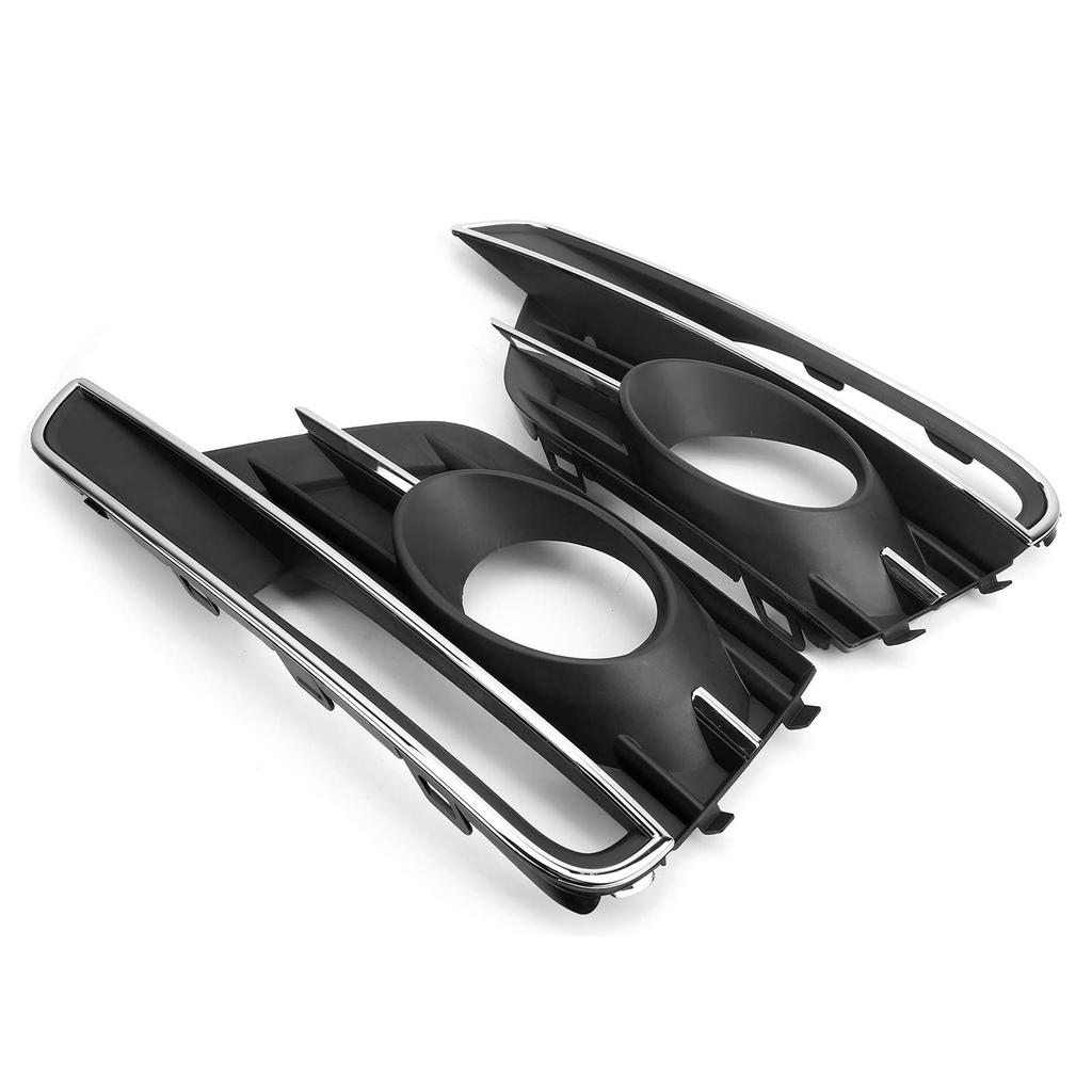 Pair Front Bumper Fog Light Grill Cover Bezel For 2016-2019 VW Beetle