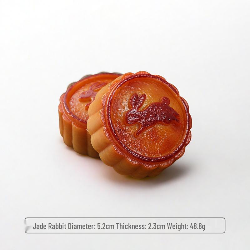 PVC Fake Mooncake Toy - Mid-Autumn Festival Egg Yolk, Lotus Seed, Red Bean Paste Flavors - Display/Photography Prop