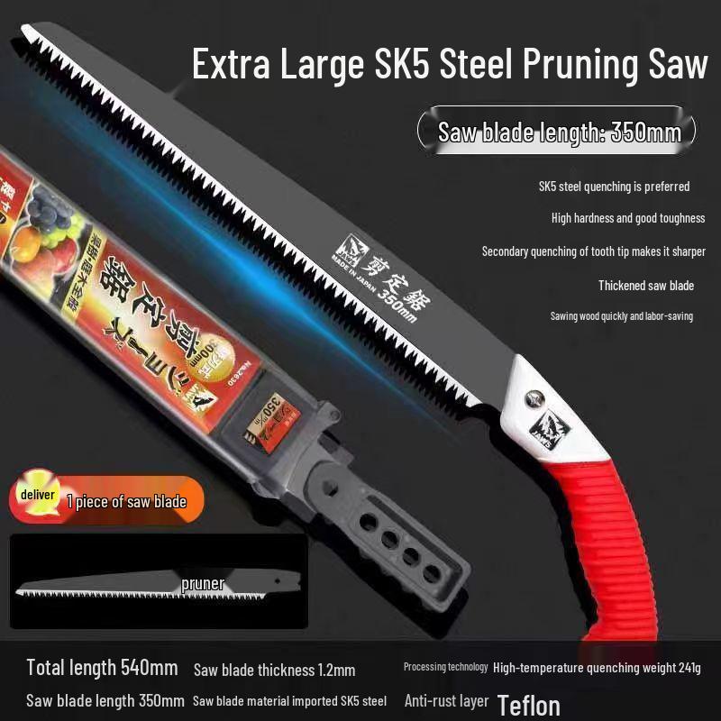 Japanese Great White Shark Hand Saw for Woodworking, Gardening, and Pruning