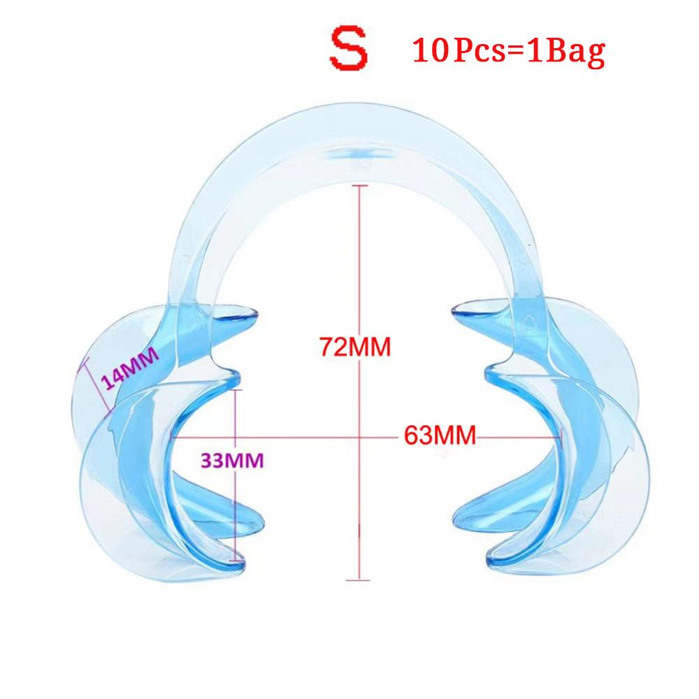 10 ks Zubní otvírač úst C tvar Autoklávovatelný Odolný Dezinfekce Jednorázový Intraorální Otvírač tváří a rtů Zubní nástroj