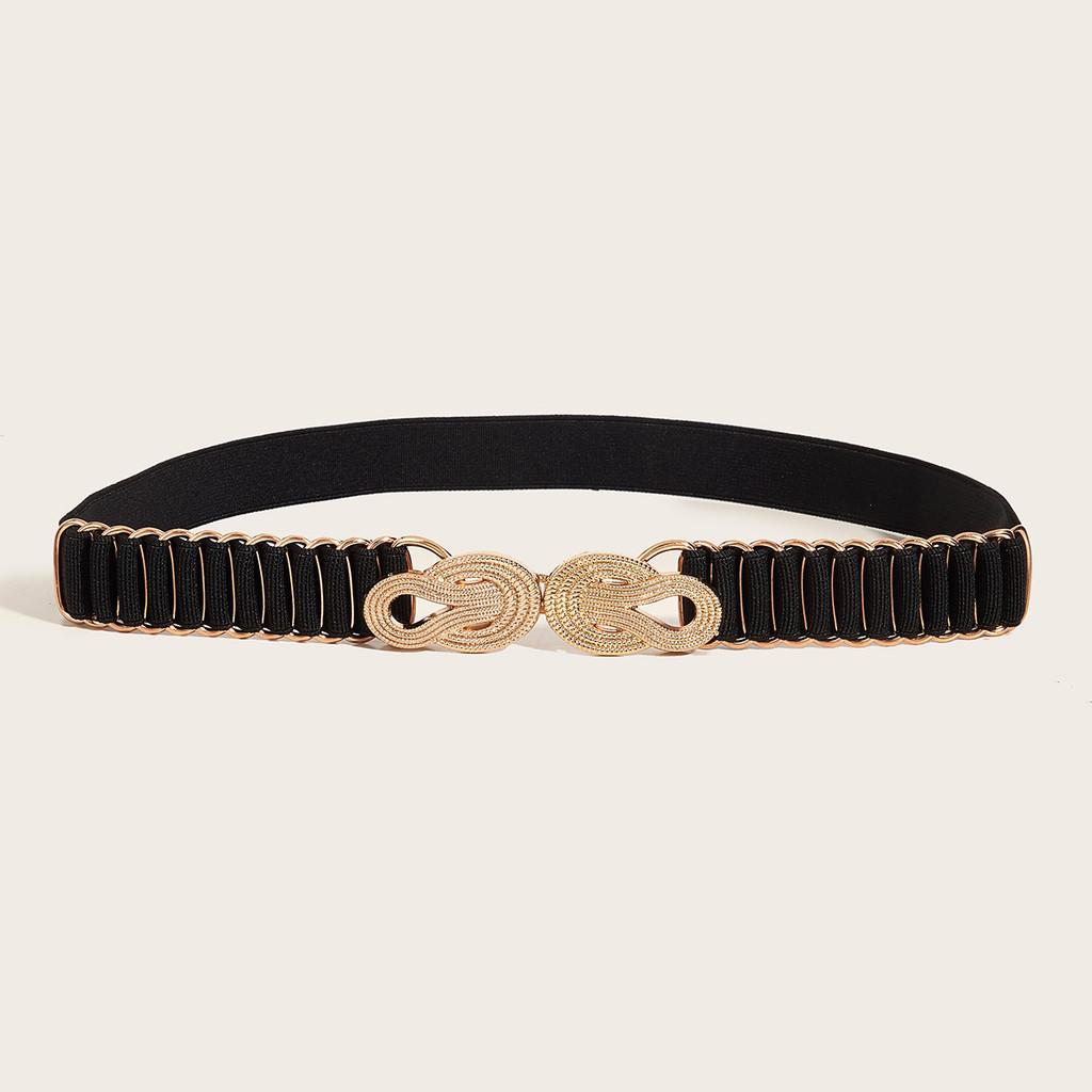 Waist Metallic Ladies Belt With Snap Button Closure For Dresses And Wear Casual