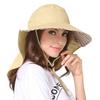 Unisex UV Protection Sun Hat with 25cm Neck Protection and 11cm Large Brim for Outdoor Safari Fishing Camping Gardening - for Head Circumference 56-60