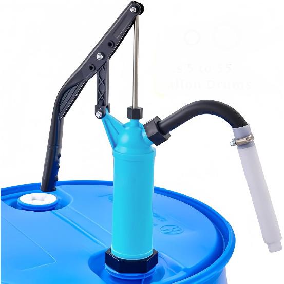 Barrel Pump 55 Gallon Drum Pump, Lever-Action Barrel Pump Plastic Hand Pump Fits 5 to 55 Gallon Drums for Transfer Motor Oil, Diesel, Lubricants,