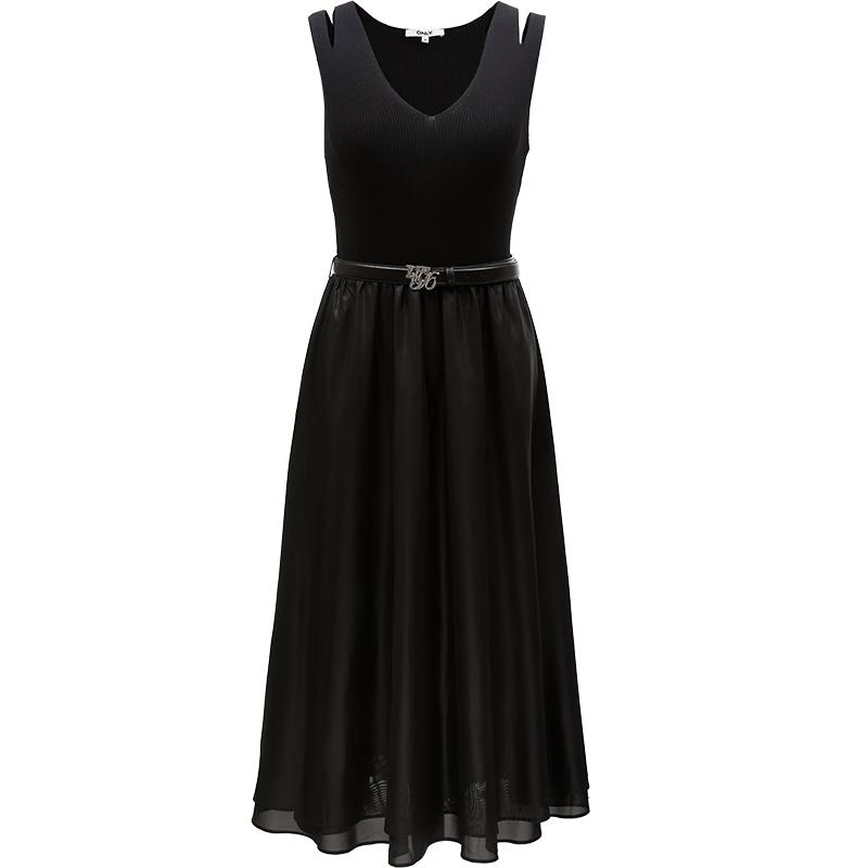 

ONLY 2024 Summer Elegant Patchwork A-Line Midi Dress L