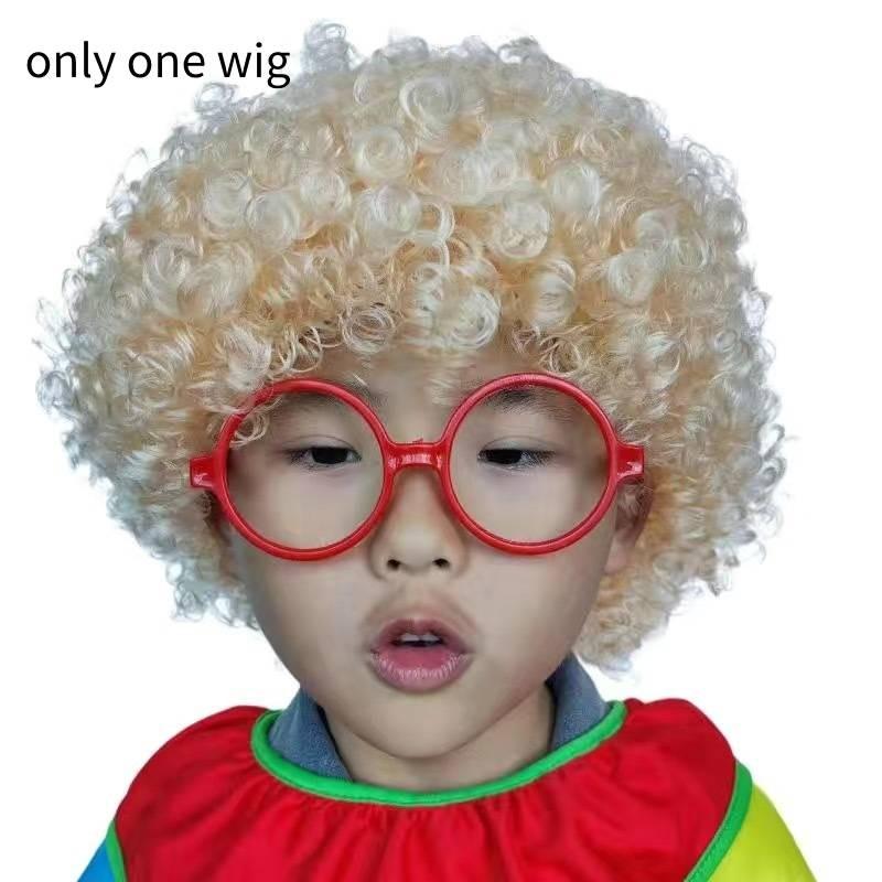Joker Wig With Colorful Explosion Hair For Childrens Festival Costume Accessory