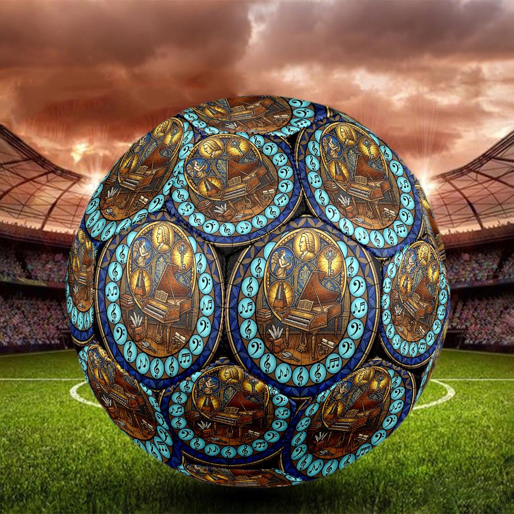 Musicians Legacy Round Football Size 5 Adult Ball Suitable for Training Matches and Outdoor Team.