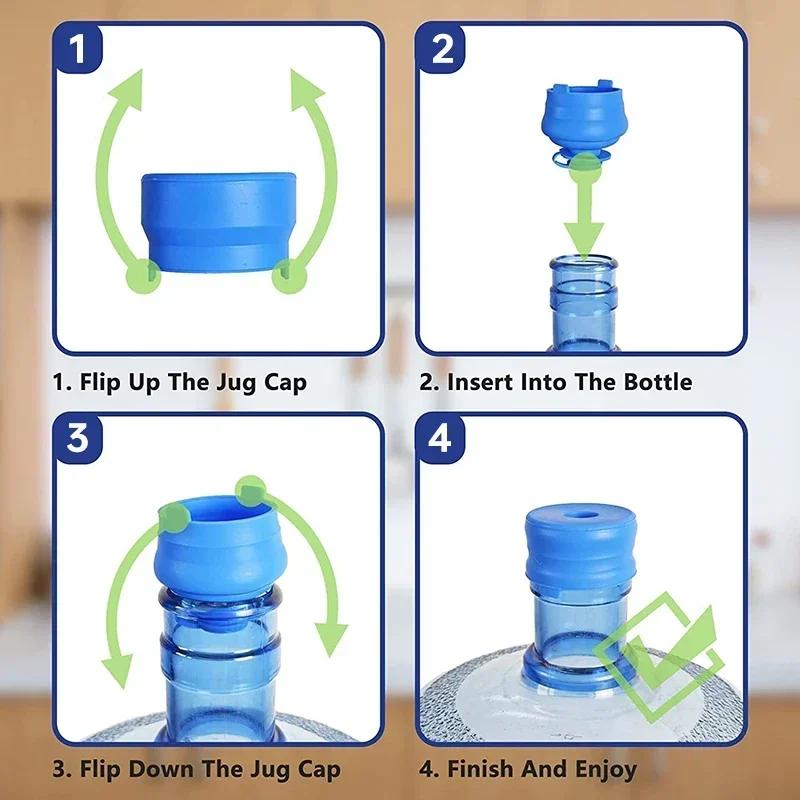 Tomatodo pentru pompă de apă, ulcior de sticlă pentru băuturi, capac de schimb pentru sticlă de apă, ulcioare de apă de 3 și 5 galoane, capac, capac din silicon.