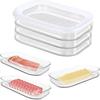 Prepared Food Frozen Meat Box Multi-layer Refrigerator Sealed Storage Box Bacon with Lid Food Storage Box Transparent Portioned Preservation Box