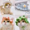 Cute Cat Hats Elastic Autumn Winter Pet Hats Puppy Kittens Kawaii Knitted Hat Pet Party Photo Shoot Props Dress Up