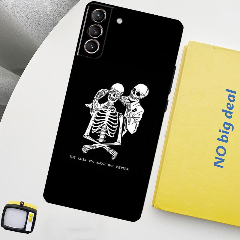

Death Skull Bones Clown Circus Phone Case For Samsung Galaxy S26 S24 Ultra S20 S21 S22 S23 Plus S10 S24 FE S25 Ultra Cover Galaxy S21