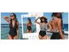 Halterneck Ruffled Backless One-Piece Swimsuit for Women