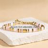 Fashion Pink Gold Tila Bead Bracelet Adjustable Handmade Beaded Bracelet for Women Jewelry
