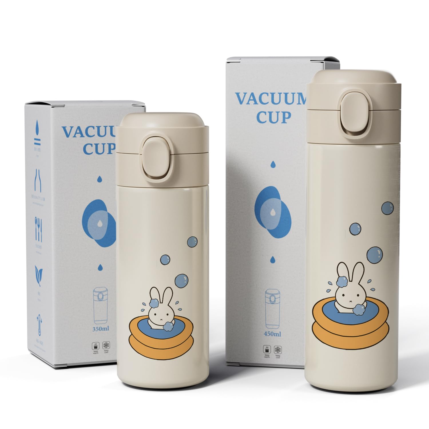 

Термос-бутылка для воды Miffy, 350 мл450 мл Неофициальная модель (350мл) [Б/у] [Большая вместимость, Вакуумная изоляция, Герметичный, Сохраняет напитки горячими или холодными, Легкий]