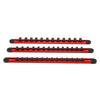 3PCS Magnetic Socket Bit Organizer Set Holds 42pcs 1 4 3 8 1 2Inch Sockets for Toolbox Drawer Garage Workshop
