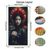 Beautiful Woman Lotus Large Size Diamond Painting Diy Full Square Round Drill Rhinestone Embroidery Flowers Mosaic Cross Stitch Kits Wall Decor