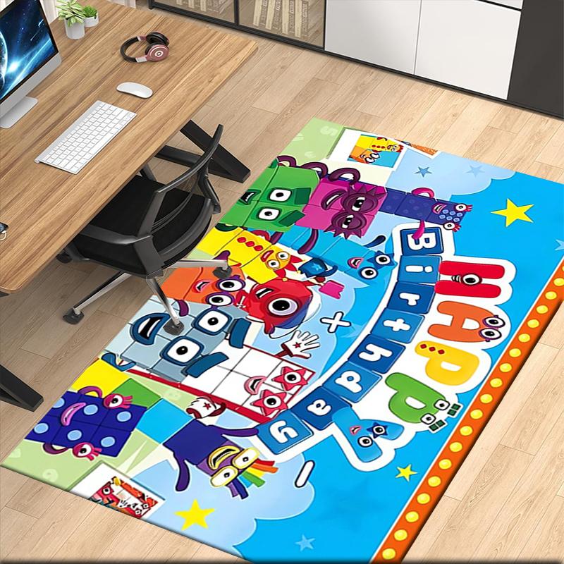 Tappeto Stampato Numberblocks, per Sedia da Ufficio Soggiorno Camera da Letto Cucina Decorazioni Regali.
