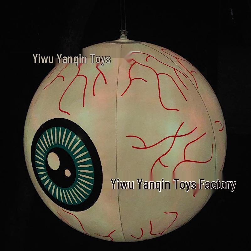 Halloween Inflatable Glowing Eyeball Decoration - Color-Changing Courtyard Prop Ball