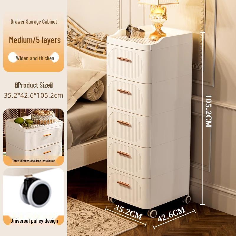 Golden Cat Multi-Layer Plastic Storage Cabinet for Bedroom and Living Room
