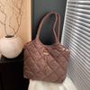 Fashionable Large Capacity Tote Bag For Women In Black Coffee And Khaki Colors Perfect For Casual Street Style