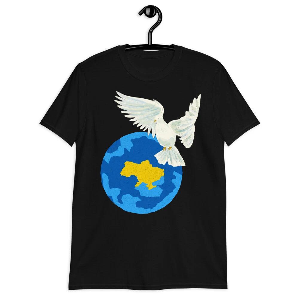 The World Stands With Ukraine White Dove Of Peace Classic Fit T-Shirt 4XL