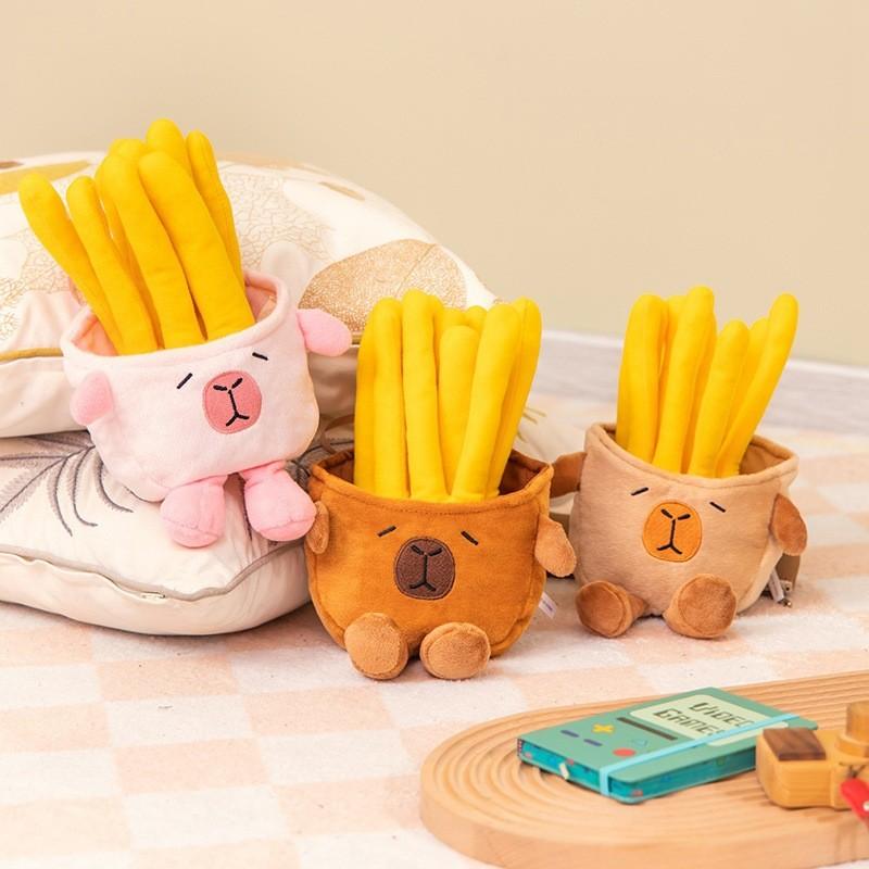 Capybara Fries French Plush Toy Cartoon Girl Children Decorative Comfort Doll