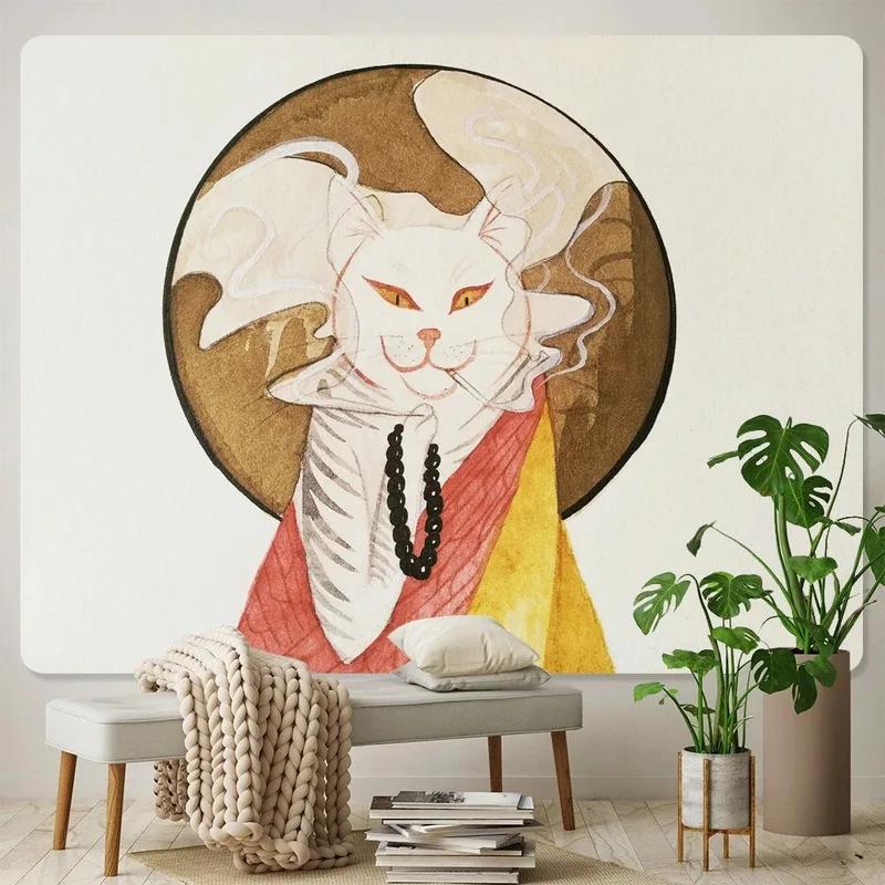 Japanese Style Ocean Wave Tapestry Office Living Room Decoration Home Wall Tapestry