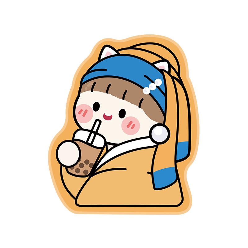 Cute Pink Cartoon Mouse Pad - Non-slip Soft Pad for Notebooks & Keyboards