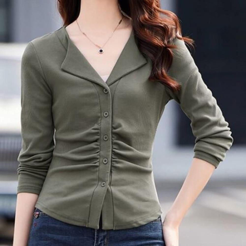 NaVaVa Slim FiT V Neck Collar Long sleeVe T shirT nT3248
