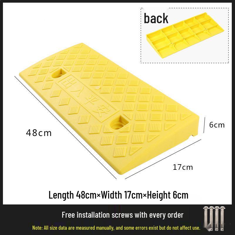 Car Ramp Sill Pad - Plastic Vehicle Curb Slope & Speed Bump