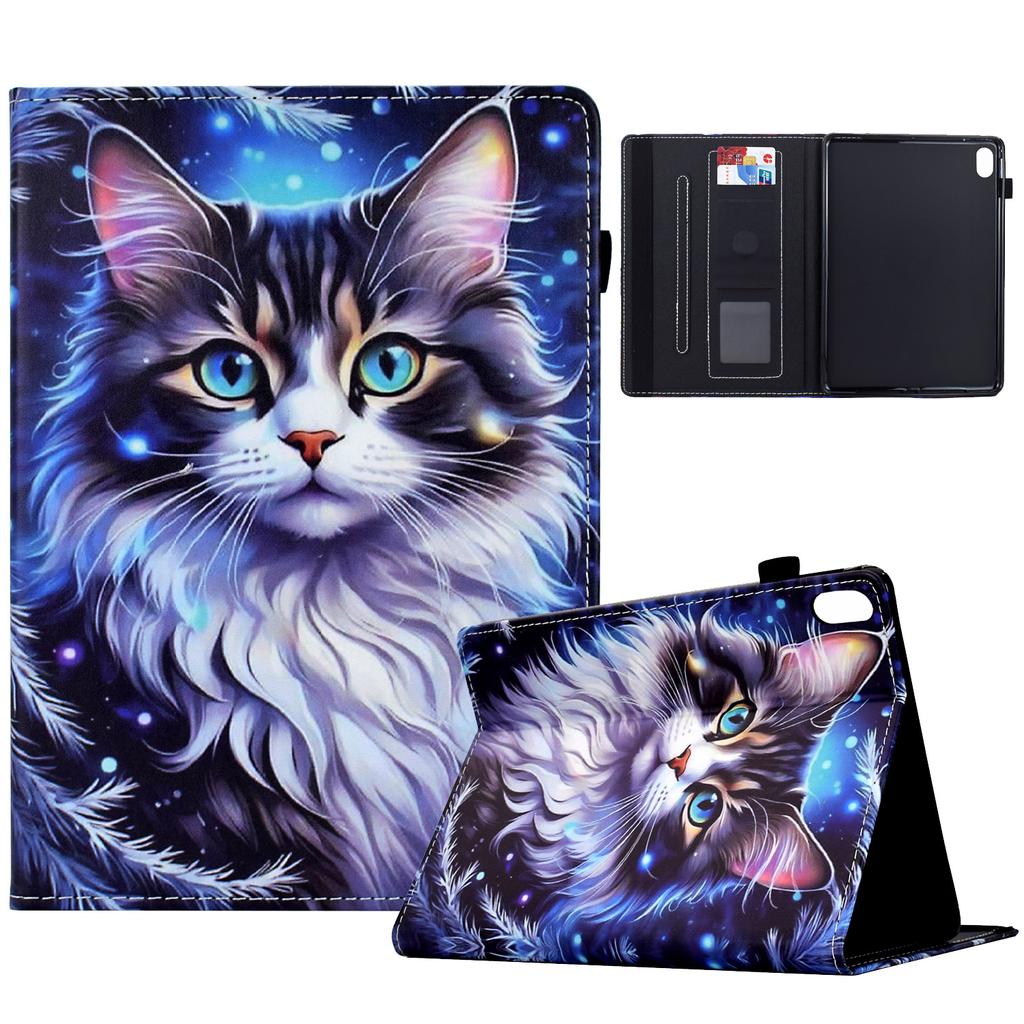 For iPad (2025)/10.9 (2022) Case Pattern Printing Tablet Cover Shockproof Leather Card Holder Stand Case