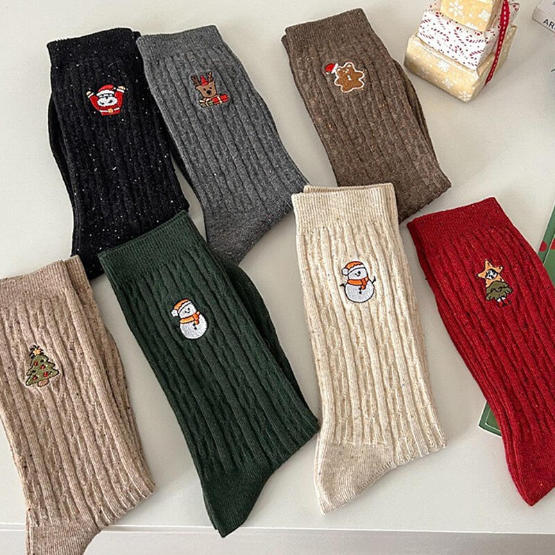 Etro Christmas Mood Embroidered Goal Socks 7 Colors ivory