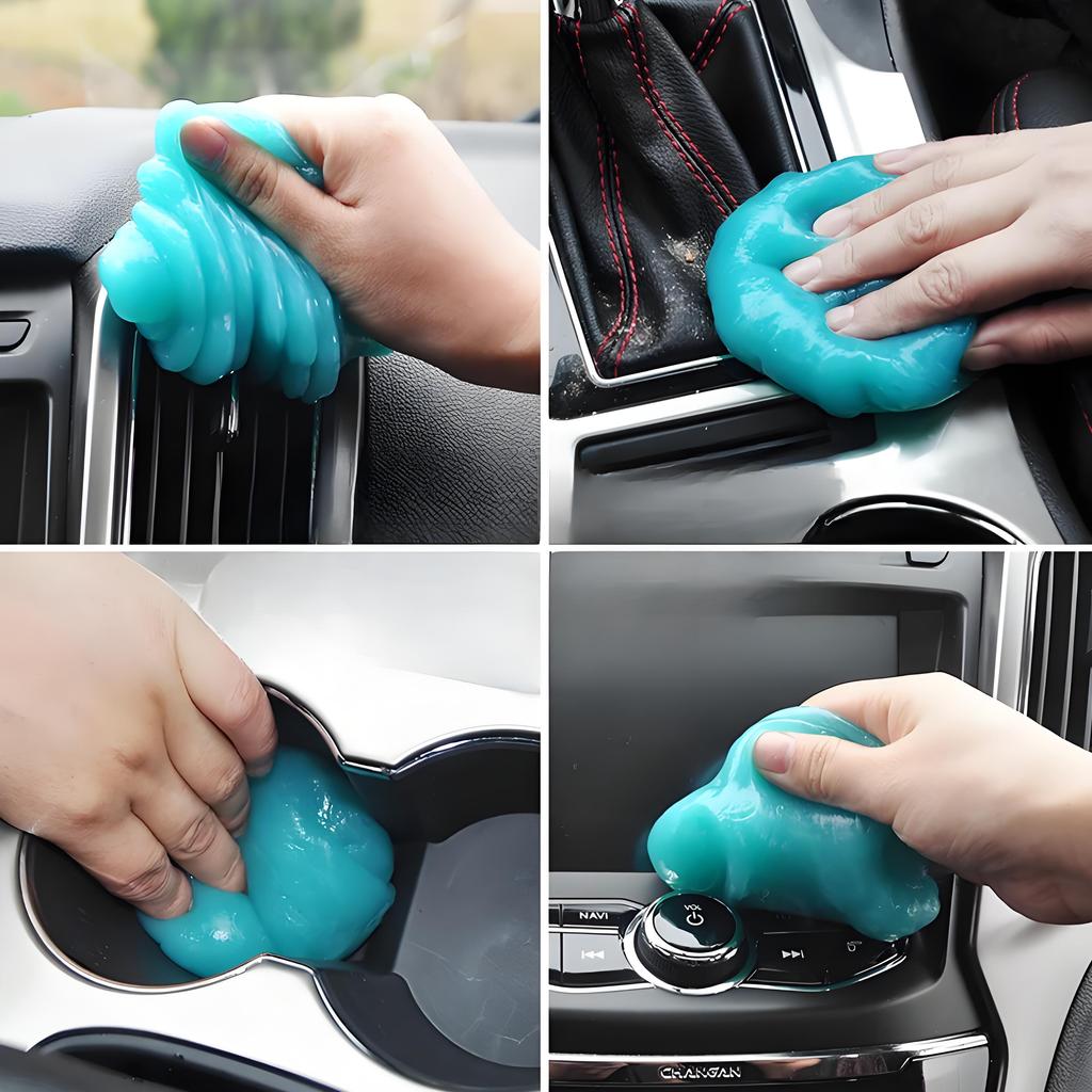 Reusable Magic Cleaner Slime - Deep Clean Car Vents, Dashboard & Keyboard, Non-Toxic & No Residue, Quick & Easy Dust Gel