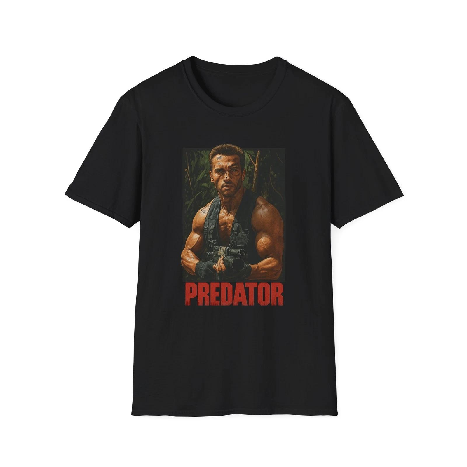 Arnold Schwarzenegger Predator T-Shirt, Classic Action Movie Tee, Unisex Graphic XXXXL
