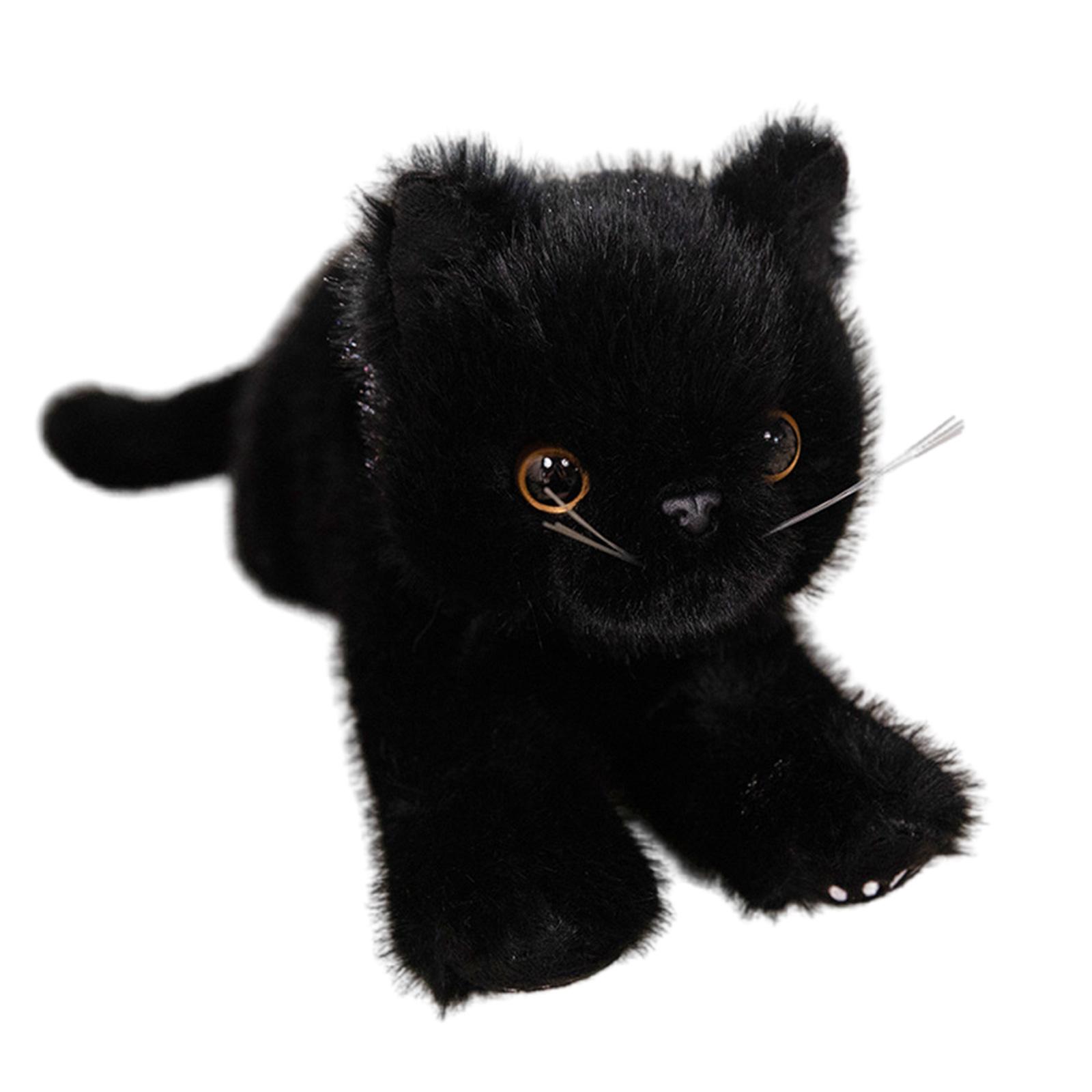 

Многоцелевые реалистичные кошки, прочная плюшевая игрушка, мягкие игрушки, модель котенка, портативная для детей и праздничных подарков чёрный