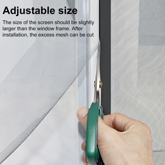 Yousheng Magnetic Gnat Proof Window Screen Breathable Adhesive Mounting No Drilling Home Office Bedroom Fly Protection Mesh Window Frame Curtain