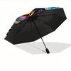 1pc Phoenix Rising Design Automatic Folding Umbrella - 3 Folding Design, Vivid Cartoon Pattern, Suitable for Outdoor Activities, A Gift for Fans