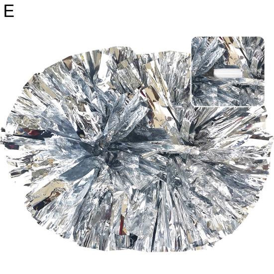 Cheerleading Pom Poms Glänsande Kontrastfärg Dekorativa med Långt Handtag Fyllig Form Skapa Atmosfär Glittrande Bekvämt Grepp Cheerleading