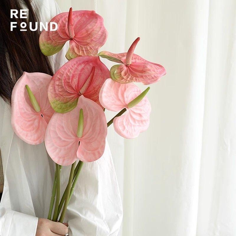 Anthurium Artificial Flowers, Single Anthurium Artificial Flowers, Home, Wedding, Soft Decoration, Flower Arrangement and Decorative Flower Art