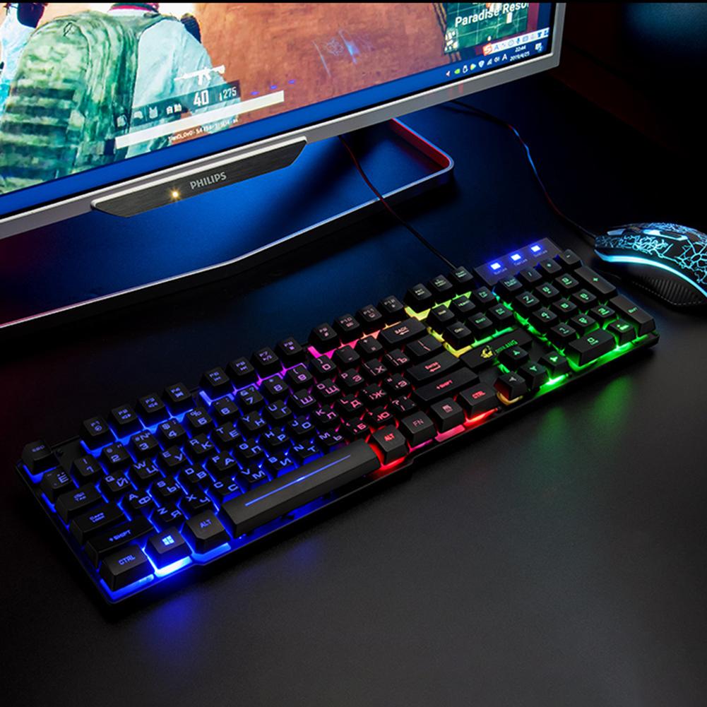 Buy Wired Backlit 104 Keys Gaming Keyboard+2000 DPI Adjustable ...