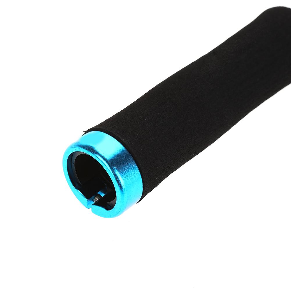 1 Pair Cycling Handle Bar End Bike   Lock on Handlebar Grips Accessory (Black)