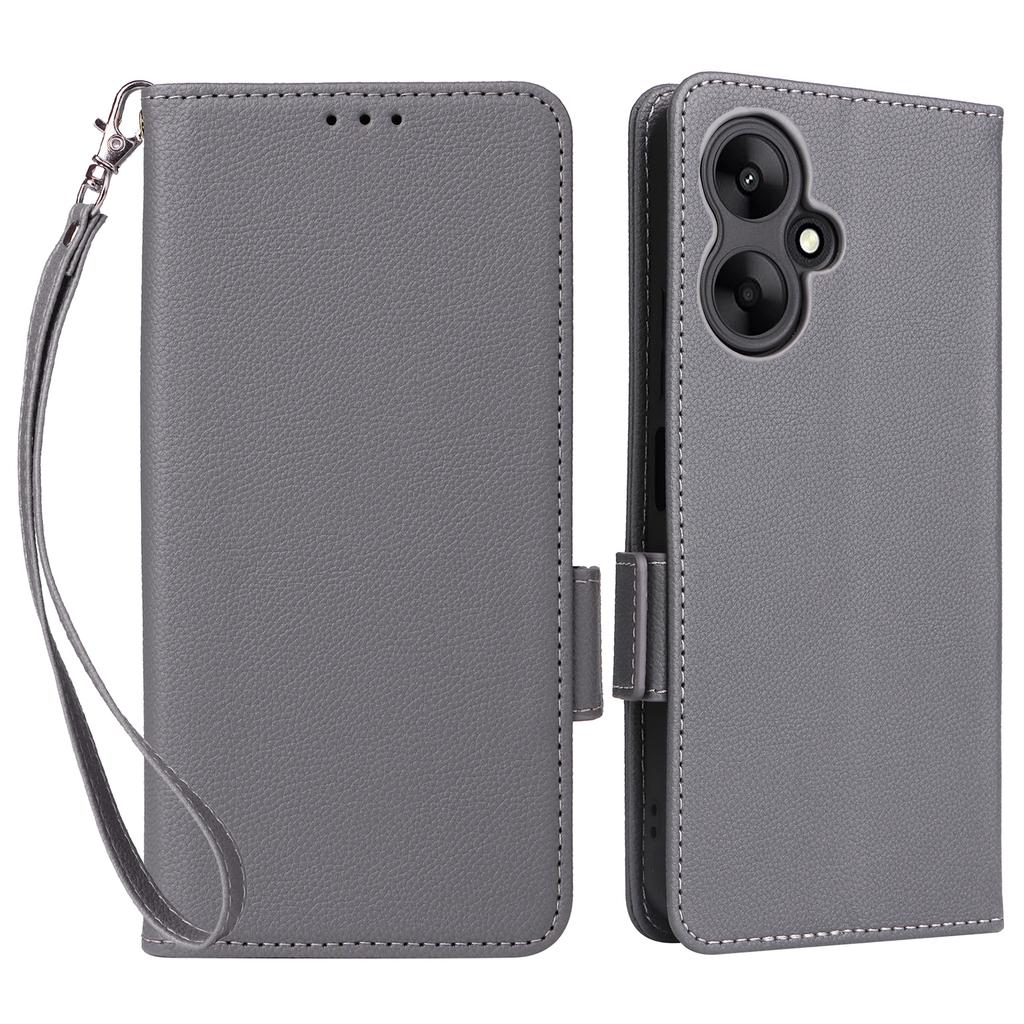 For Xiaomi Redmi 13C 5G/Redmi 13R 5G/Poco M6 5G Case with Wrist Strap Leather Cell Phone Cover