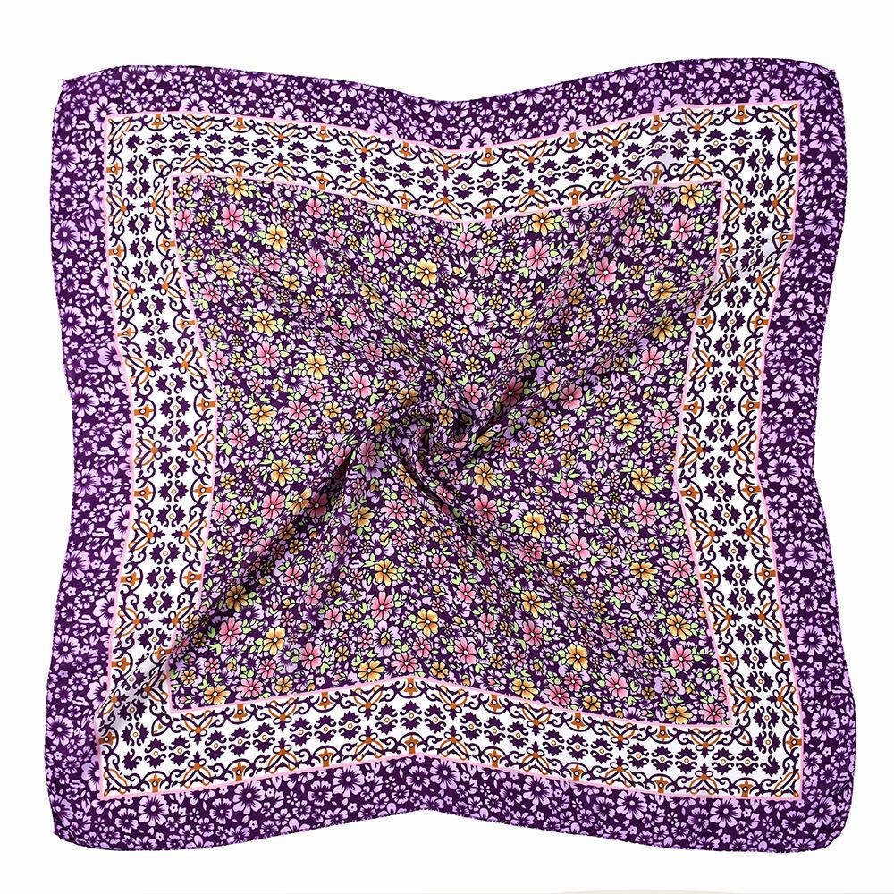 Ethnic Style Women Square Scarf Russian National Shawl Hijab Head Scarves Ladies Retro Floral Print Bandana Foulard Handkerchief