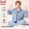 MaoRen Boys' Thick Flannel Coral Fleece Pajamas Set