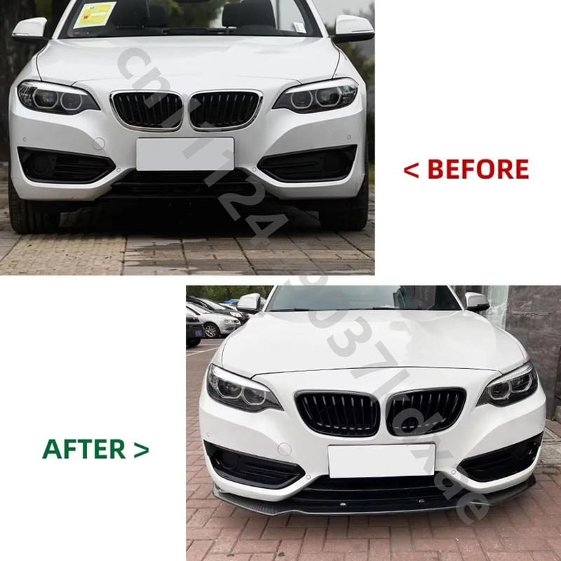For 2011-2019 BMW 1 Series F20 F21 116i 118i 120i Bumper Cover Guard Protecter Gloss Black Car Front Bumper Splitter Lip