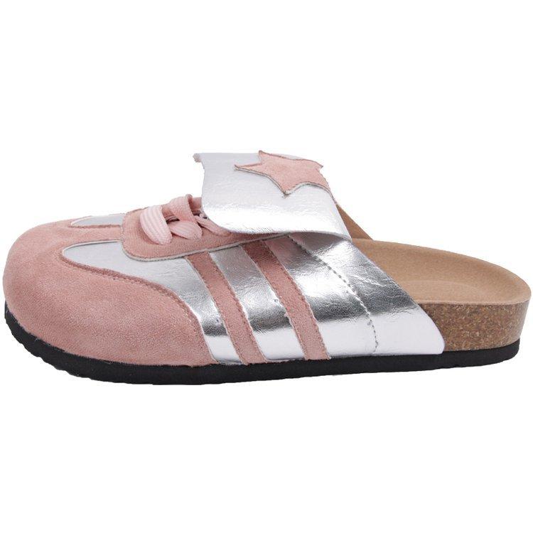 Thick-soled bag head half slippers women's summer wear 2024 new soft-soled one-pedal single shoes versatile retro Boken shoes