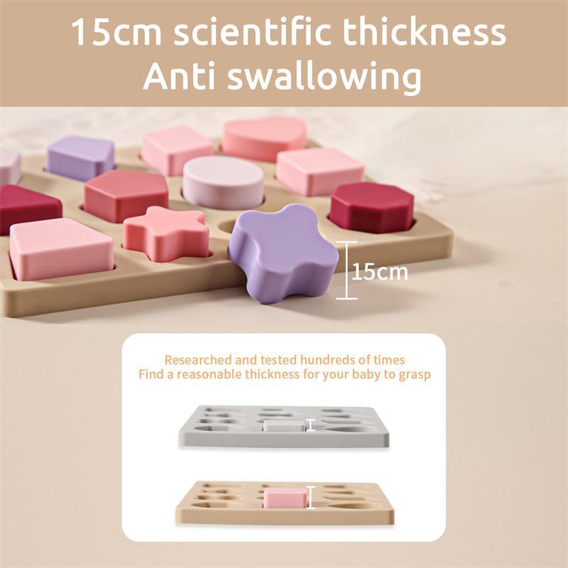 Shape Cognition Matching Toy Children's Geometric Equal Panel Hand Grip Panel Silica Gel Panel Teaching Aid