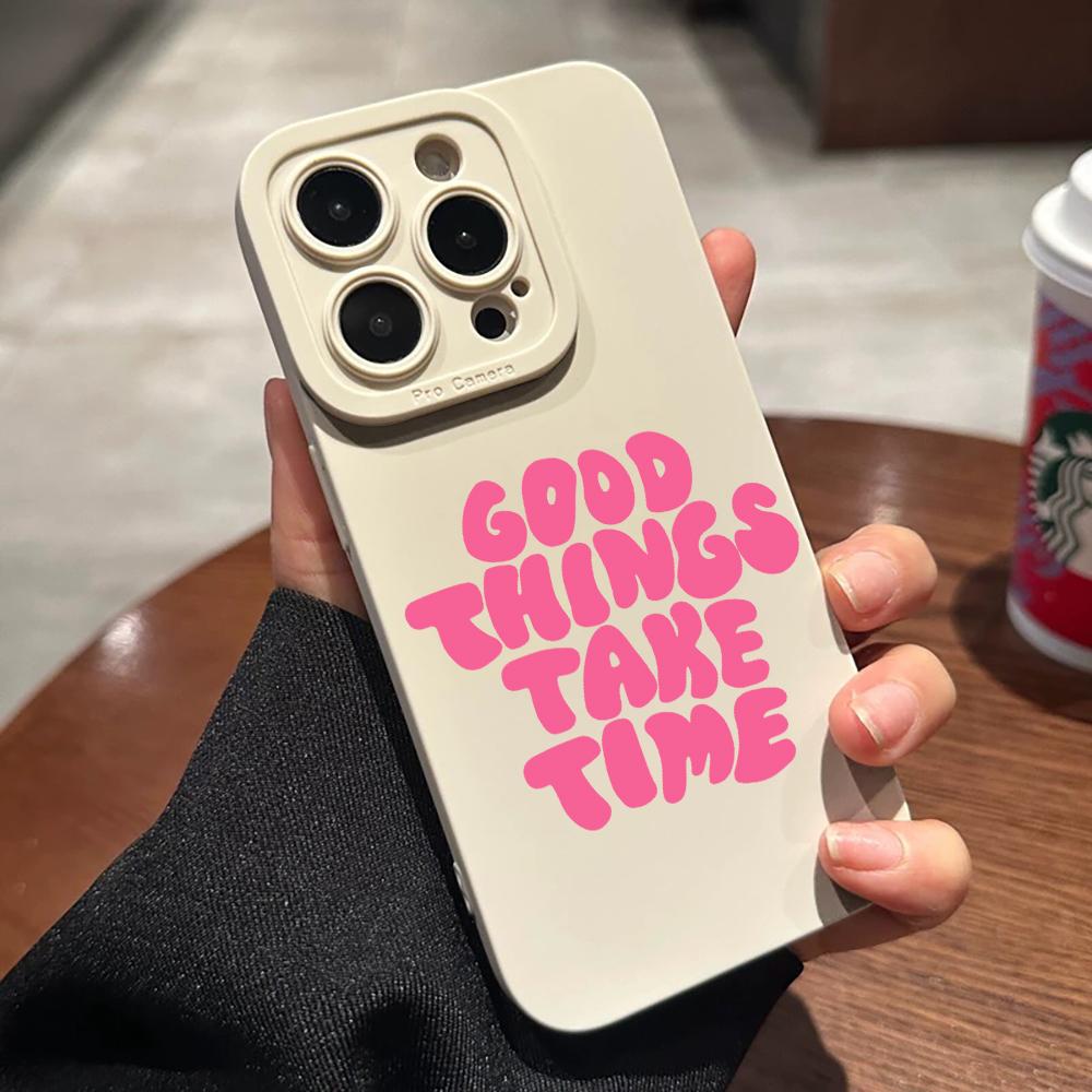 Stylish Quote Phone Case For iPhone12 11  17 16 15 14 13 Pro Max For iPhone 7 8 16 14 15 Plus XS XR X Durable Protection Funda